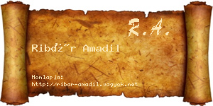 Ribár Amadil névjegykártya